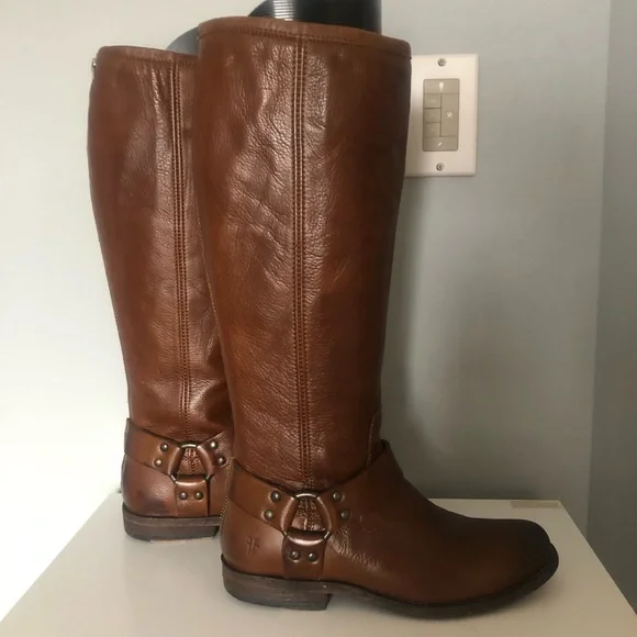 Frye Buckle Riding Boots - Picture 1 of 9